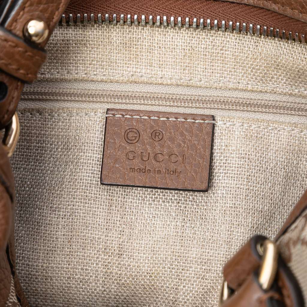 Gucci Small GG Canvas Bree Satchel Brown Canvas Very good - Box View