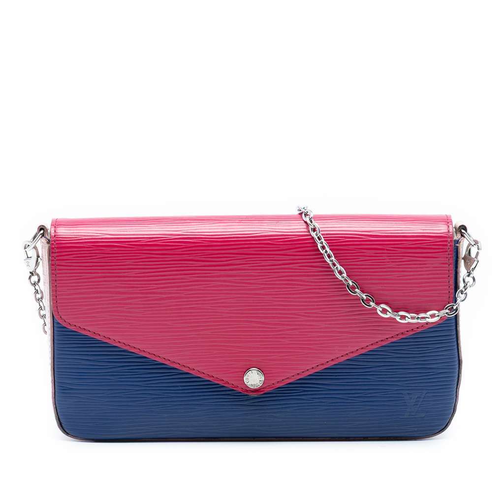 Louis Vuitton Epi Tricolor Pochette Felicie Pink Leather Very good - Front View