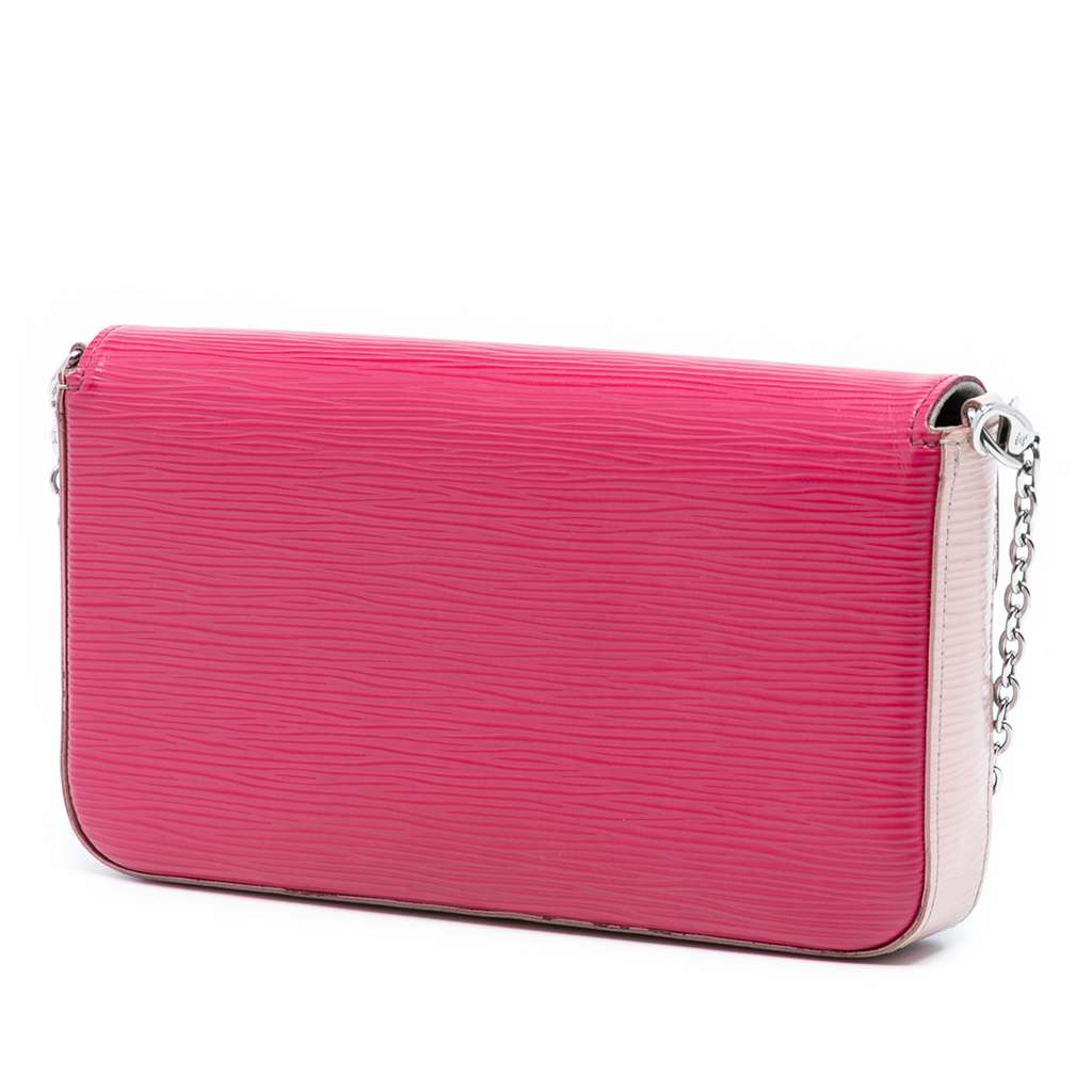 Louis Vuitton Epi Tricolor Pochette Felicie Pink Leather Very good - Back View