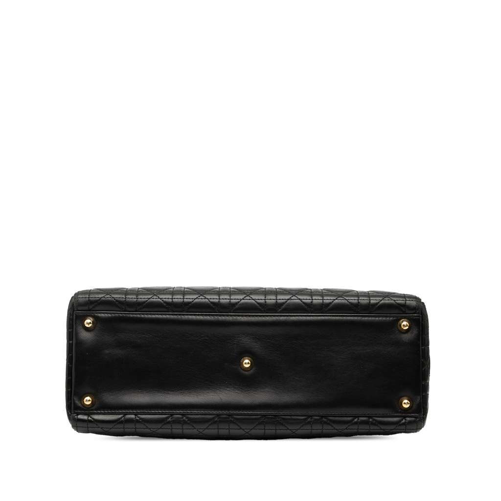 Dior Large Lambskin Cannage Lady Dior Black Leather Very good - Inside View