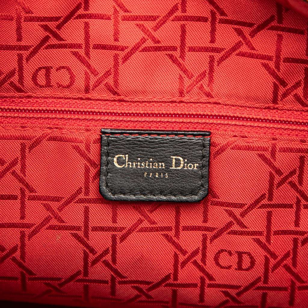 Dior Large Lambskin Cannage Lady Dior Black Leather Very good - Box View