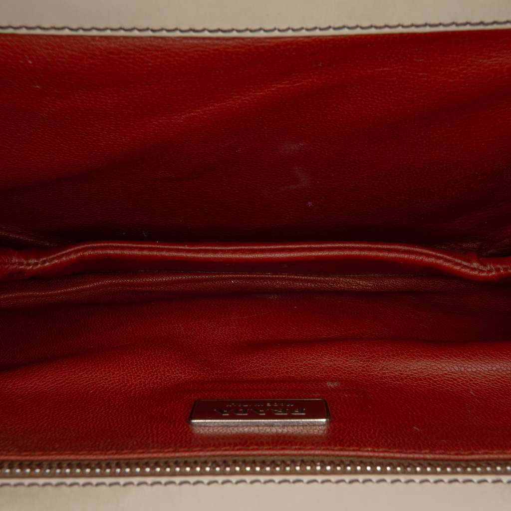 Prada Spazzolato Logo Frame Shoulder Bag Brown Leather Good condition - Model View