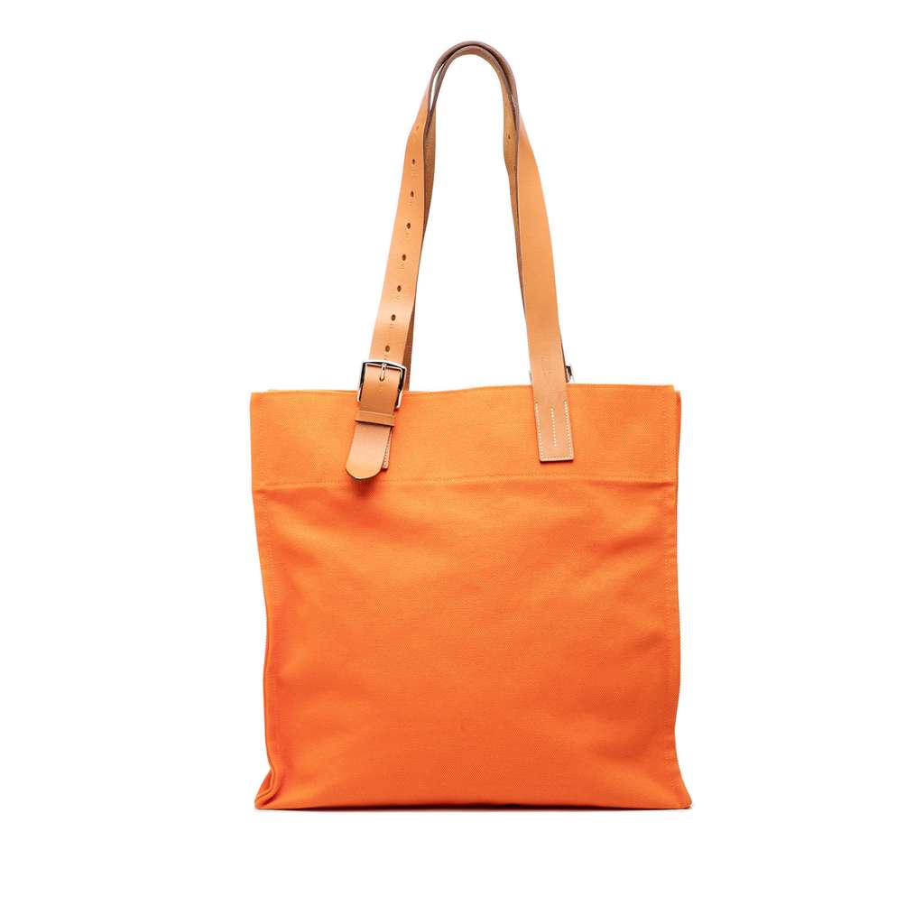 Hermès Toile Etriviere Shopping Tote Orange Canvas Very good condition - Front View