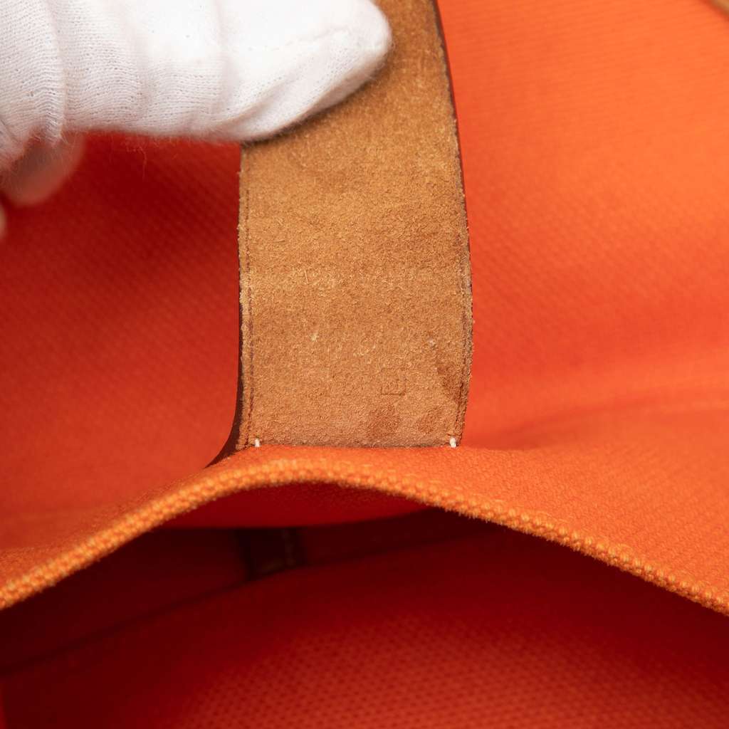 Hermès Toile Etriviere Shopping Tote Orange Canvas Very good condition - Box View