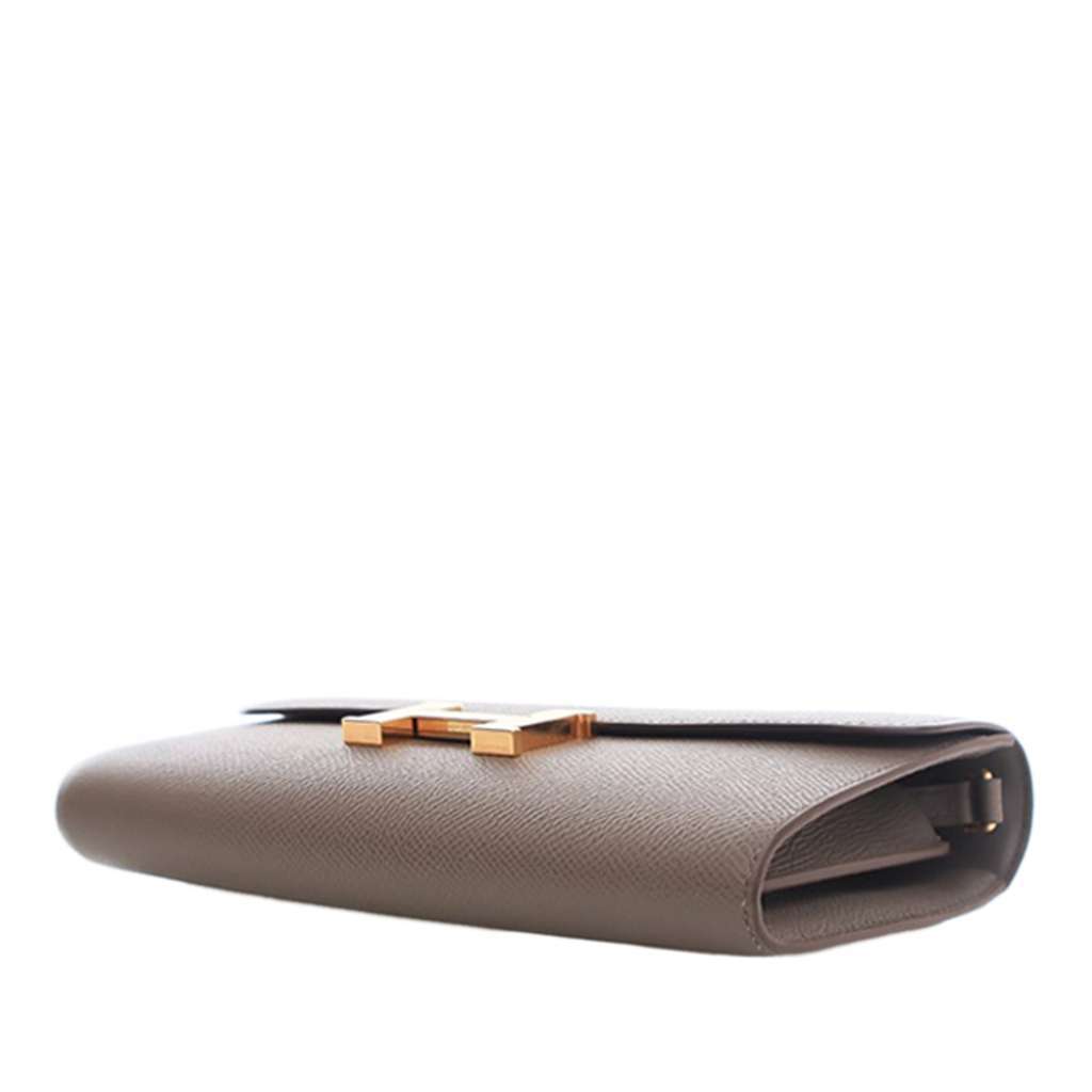 Hermès Epsom Constance Long To Go Wallet Brown Leather Good condition - Model View