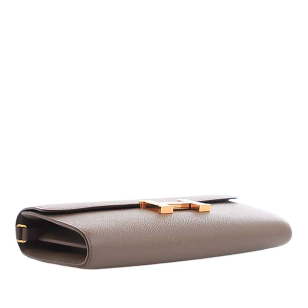 Hermès Epsom Constance Long To Go Wallet Brown Leather Good condition - Box View