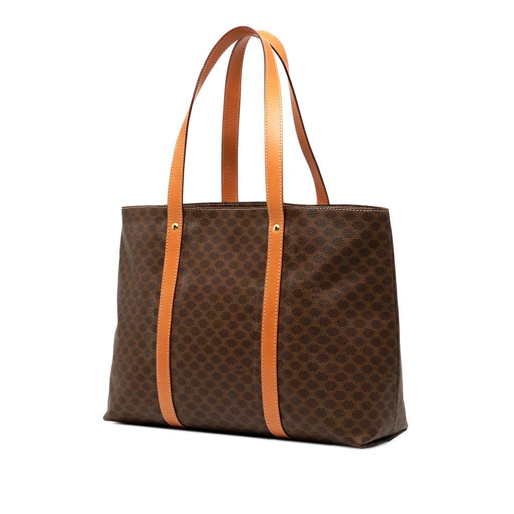 Celine Macadam Coated Canvas Tote Brown Canvas Very good - Back View