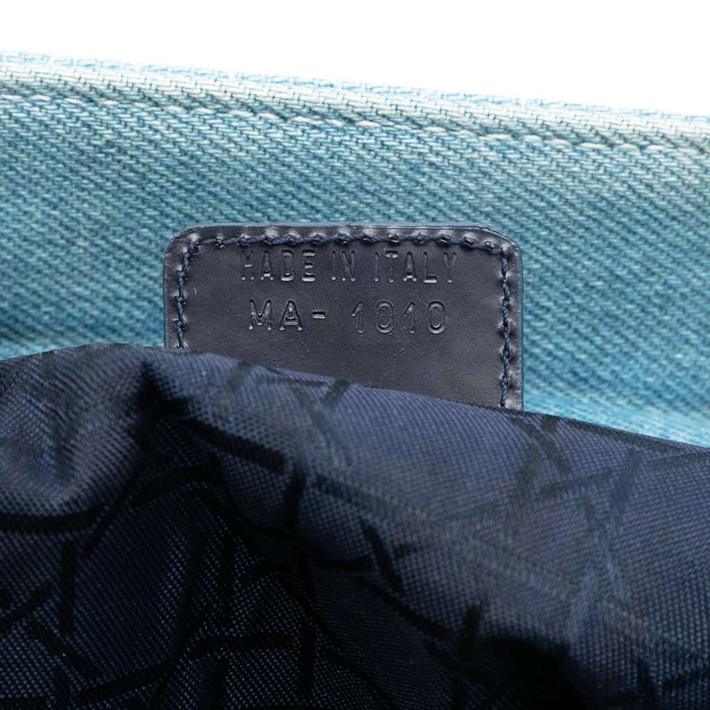 Dior Large Denim Cannage Acrylic Handles Lady Dior Blue Denim Very good - Box View