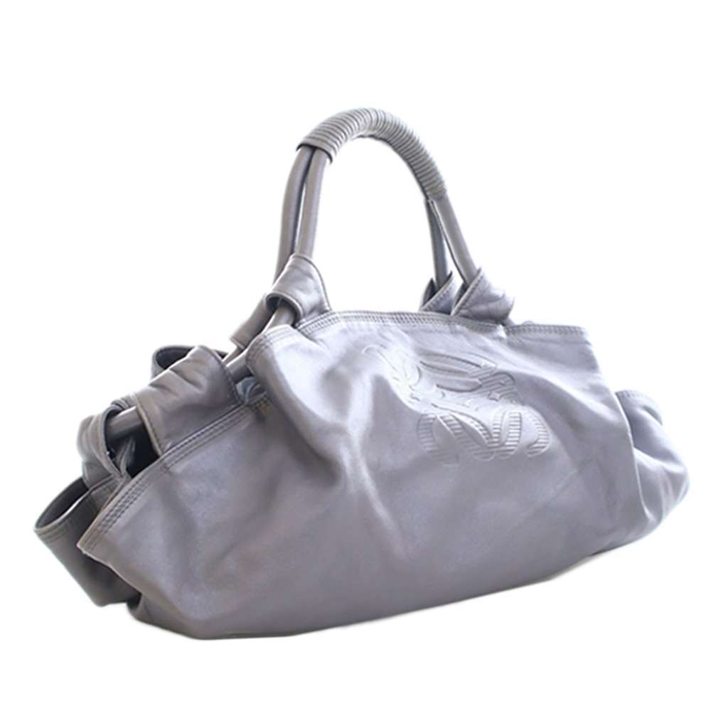 Loewe Calfskin Aire Grey Leather Good - Inside View