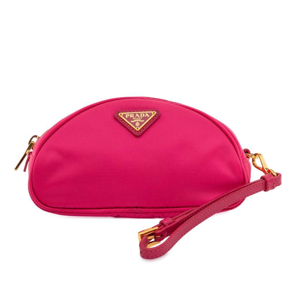 Prada Tessuto Pouch Pink Very good - Front View