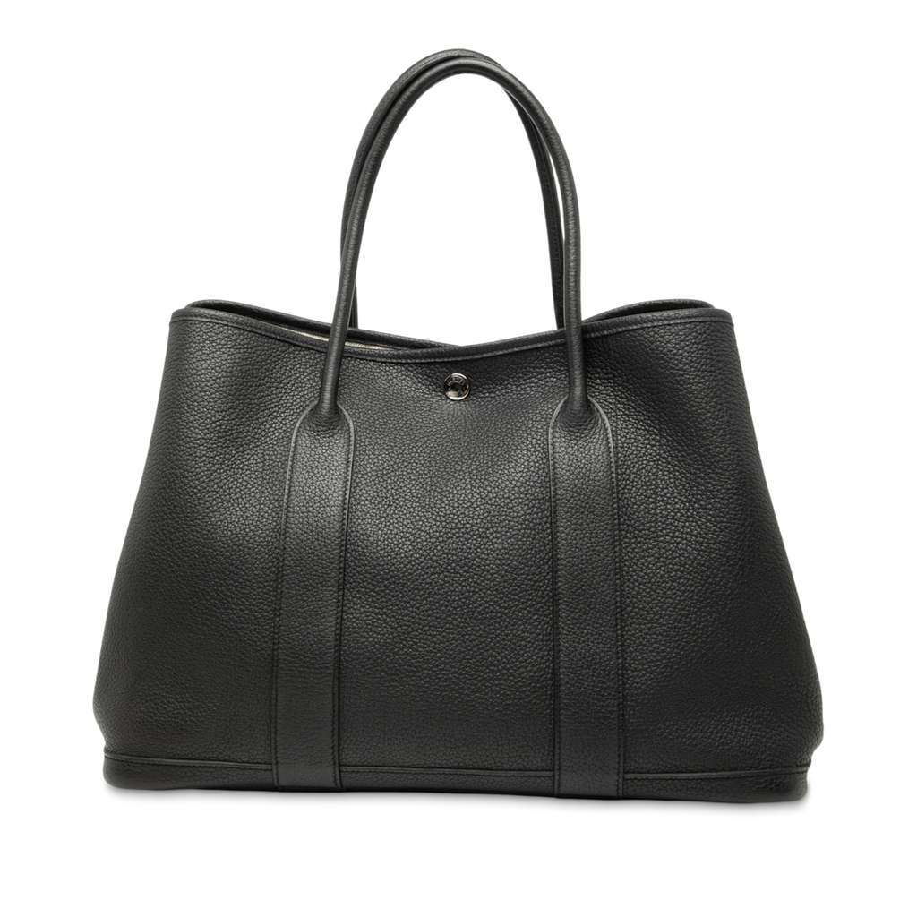 Hermès Negonda Garden Party 36 Black Leather Very good condition - Front View