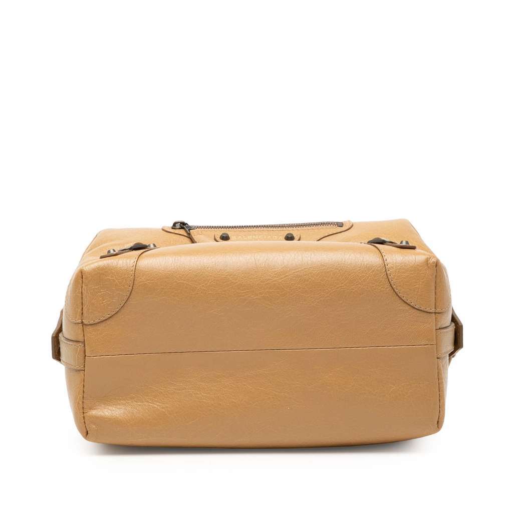 Balenciaga Lambskin Motocross Classic Toiletry Pouch Brown Leather Very good condition - Inside View