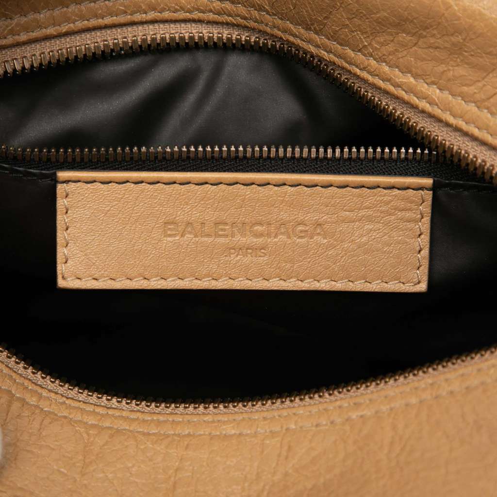 Balenciaga Lambskin Motocross Classic Toiletry Pouch Brown Leather Very good condition - Box View