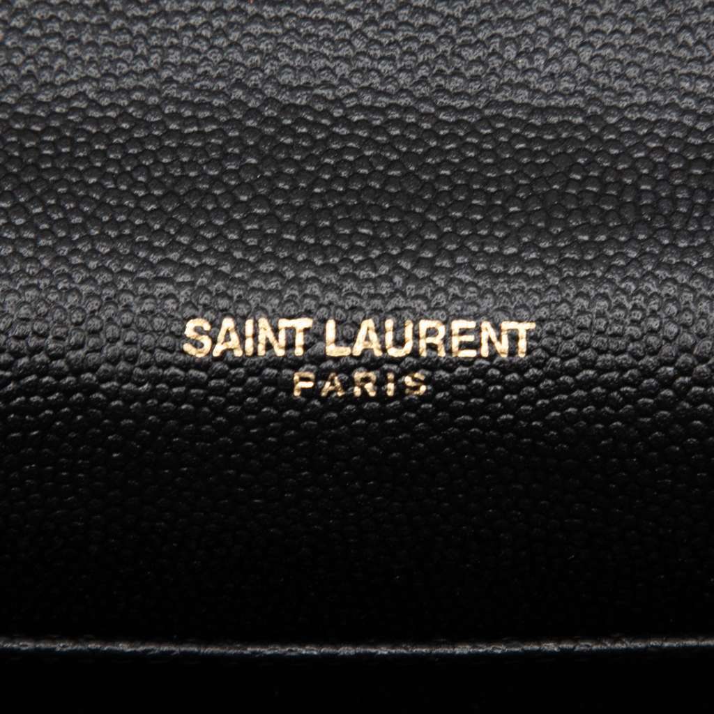 Saint Laurent Mini Grain de Poudre Uptown Crossbody Black Leather Very good - Box View