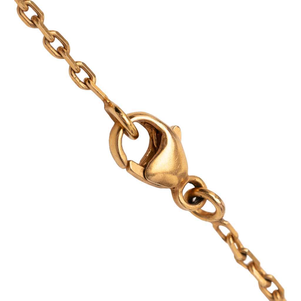 Hermès Gold Plated Swift O Kelly Pendant Necklace Gold Metal Good condition - Model View