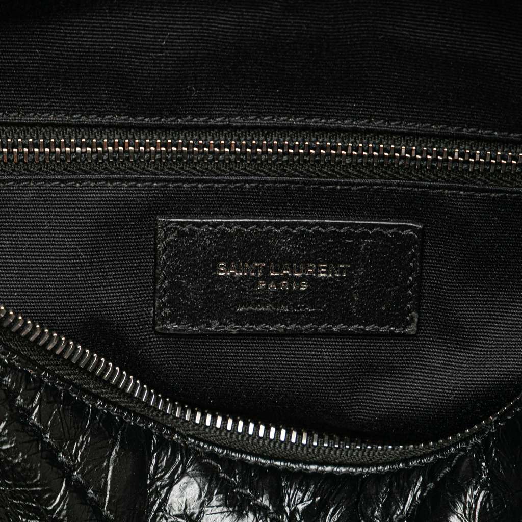 Saint Laurent Crinkled Calfskin Monogram Niki Belt Bag Black Leather Good - Box View