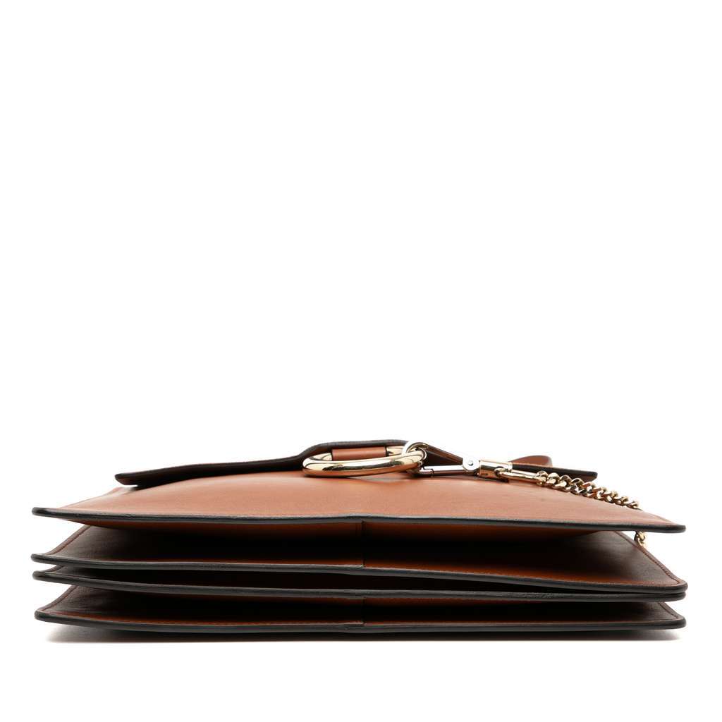 Chloé Medium Calfskin and Suede Faye Crossbody Brown Leather Good condition - Inside View