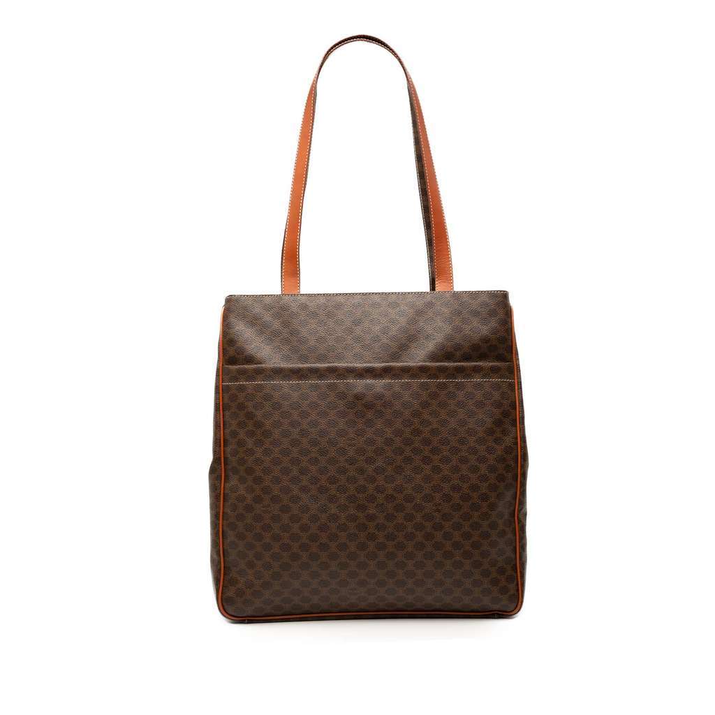 Celine Macadam Coated Canvas Tote Brown Canvas Very good - Front View