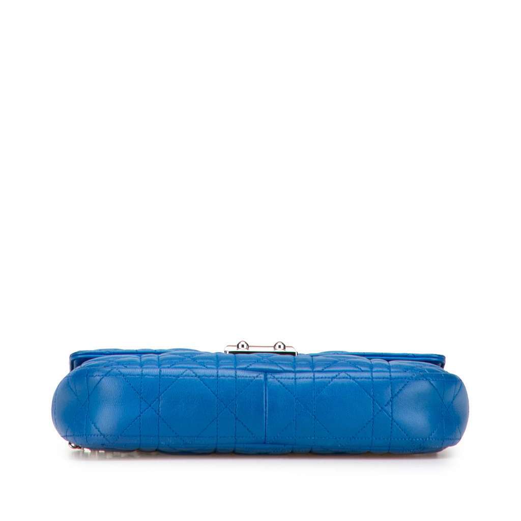 Dior Lambskin Cannage Miss Dior Promenade Chain Crossbody Blue Leather Very good condition - Inside View