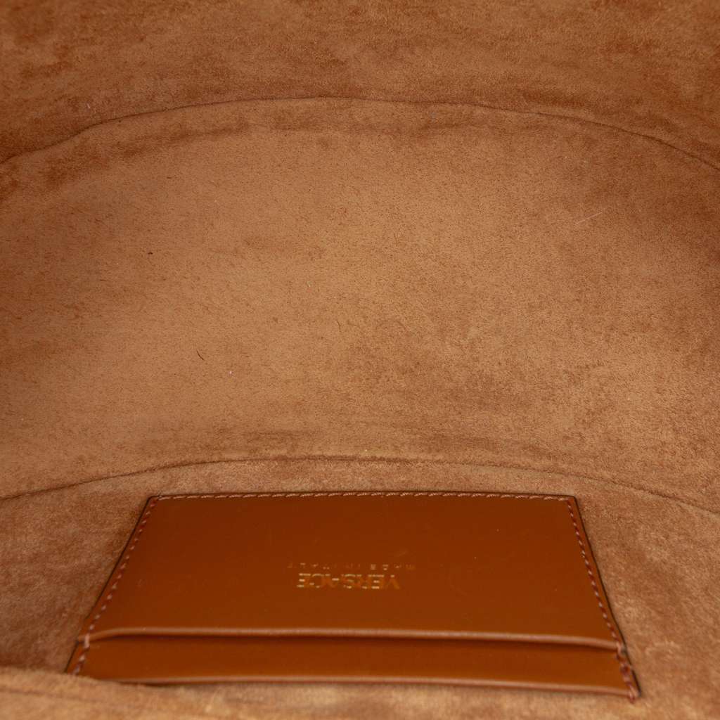 Versace Leather V Greca Signature Belt Bag Brown Leather Very good - Model View