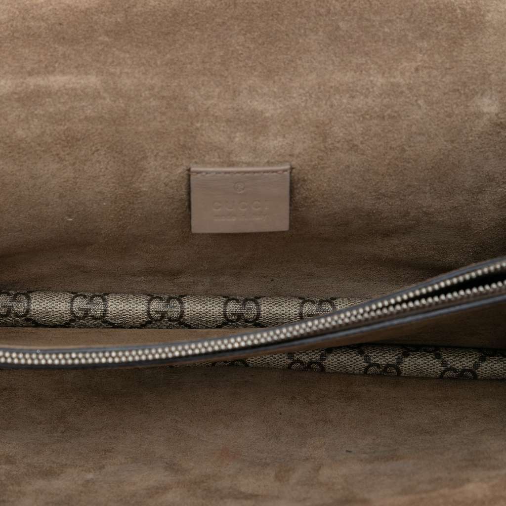 Gucci Medium GG Supreme Dionysus Shoulder Bag Brown Canvas Good - Model View