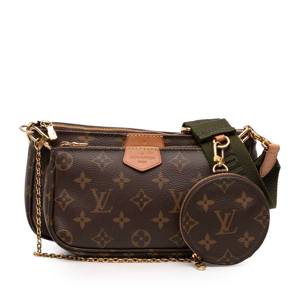 Louis Vuitton Monogram Multi Pochette Accessoires Brown Good - Front View