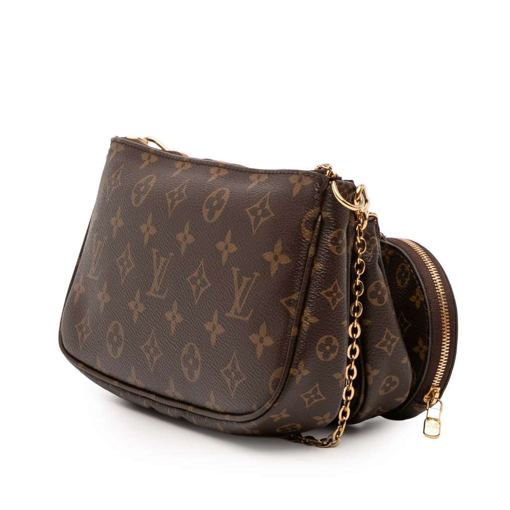 Louis Vuitton Monogram Multi Pochette Accessoires Brown Good - Back View