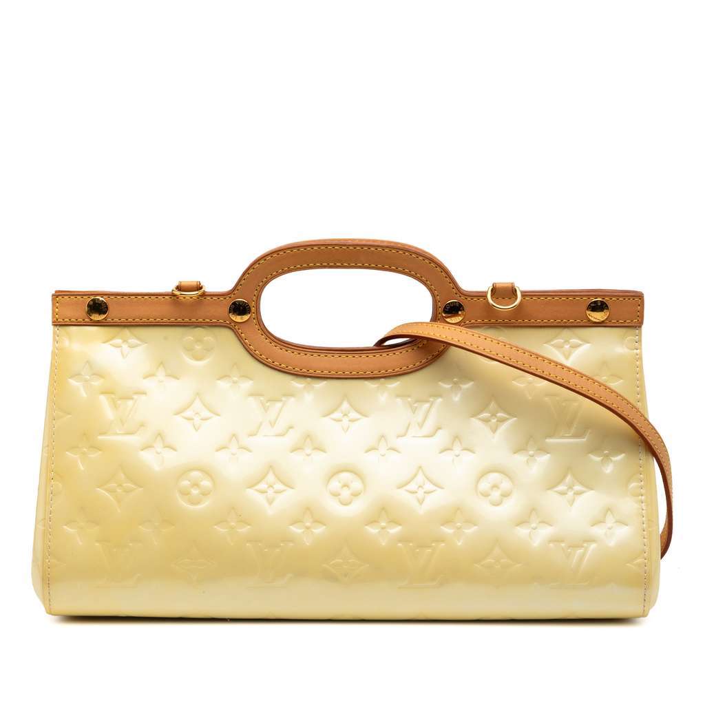 Louis Vuitton Monogram Vernis Roxbury Drive Yellow Leather Good - Front View