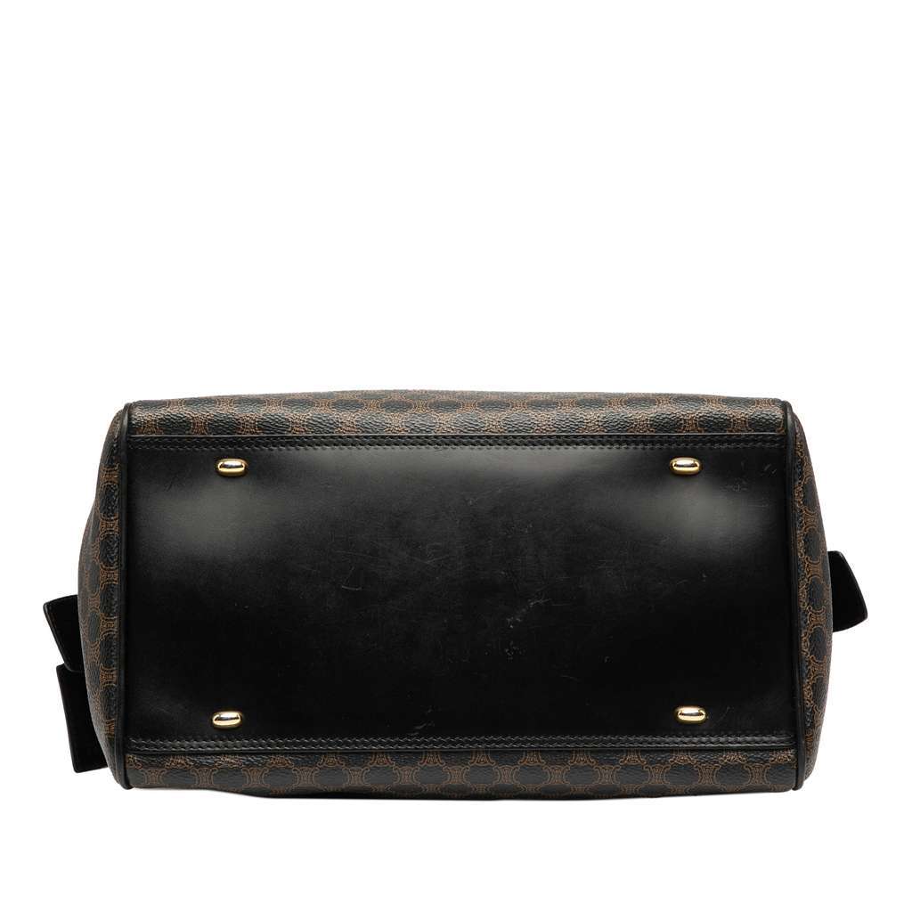 Celine Macadam Coated Canvas Handbag Brown Canvas Good - Inside View