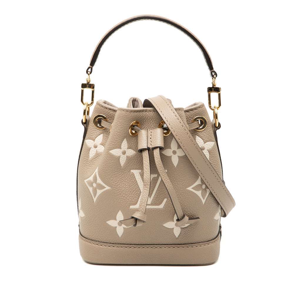 Louis Vuitton Bicolor Monogram Empreinte Nano Noe Brown Leather Very good condition - Front View