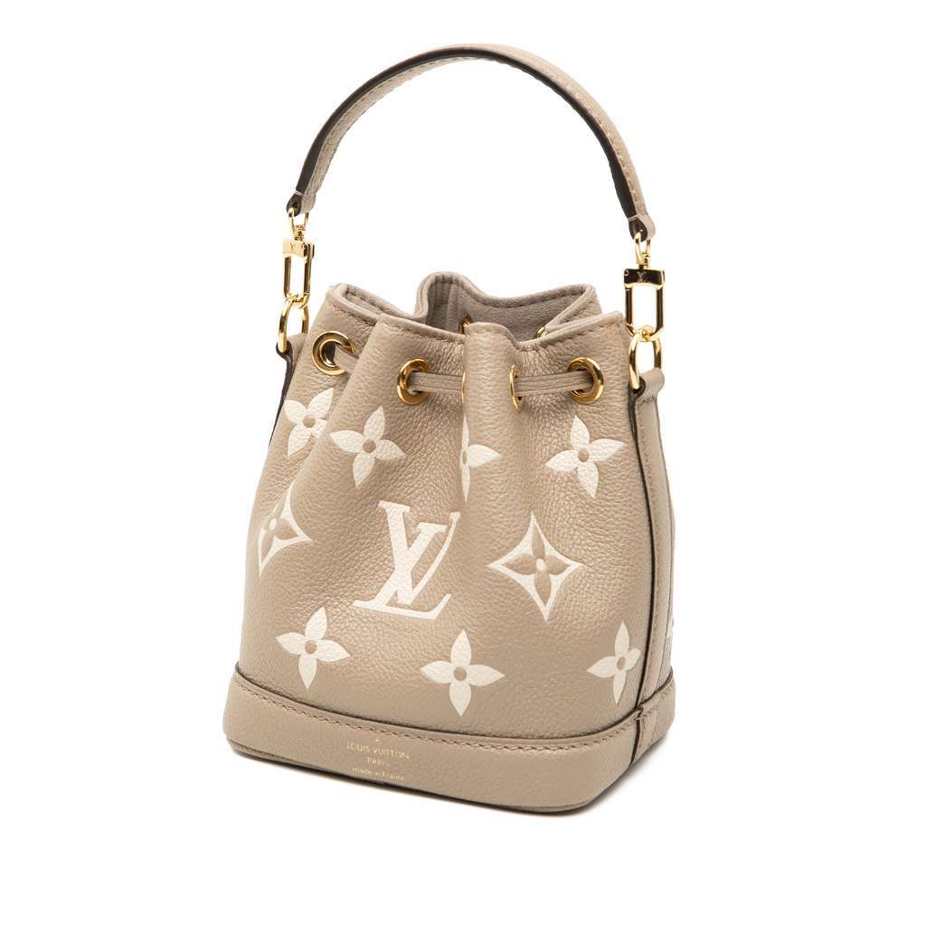 Louis Vuitton Bicolor Monogram Empreinte Nano Noe Brown Leather Very good condition - Back View