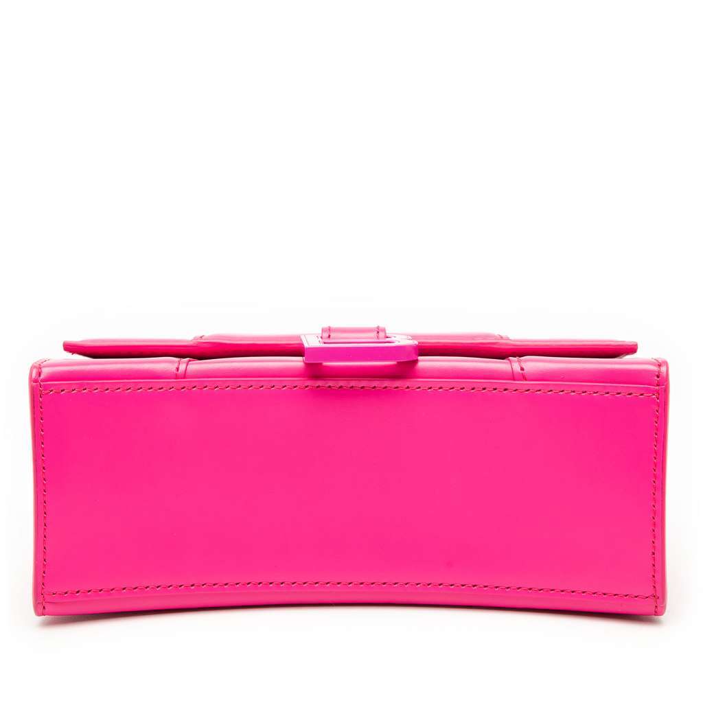 Balenciaga XS Calfskin Hourglass Top Handle Bag Pink Leather Very good condition - Inside View