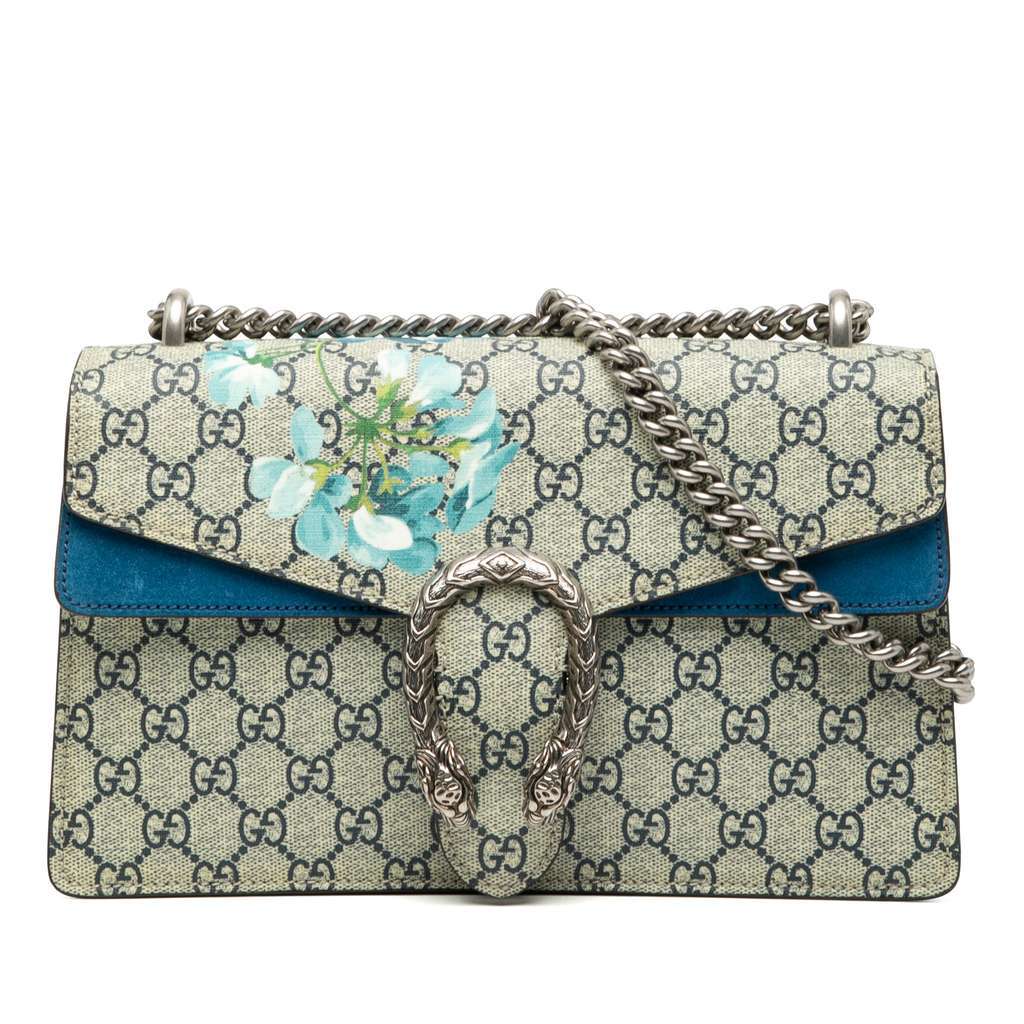 Gucci Small GG Supreme Blooms Dionysus Shoulder Bag Brown Canvas Good condition - Front View