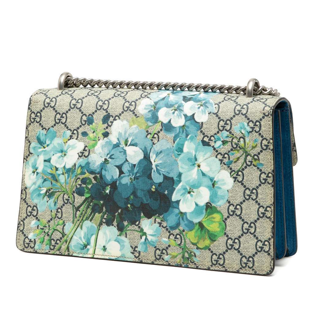 Gucci Small GG Supreme Blooms Dionysus Shoulder Bag Brown Canvas Good condition - Back View