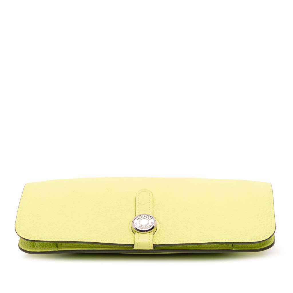 Hermès Togo Dogon Duo Wallet GM Yellow Leather Very good condition - Inside View