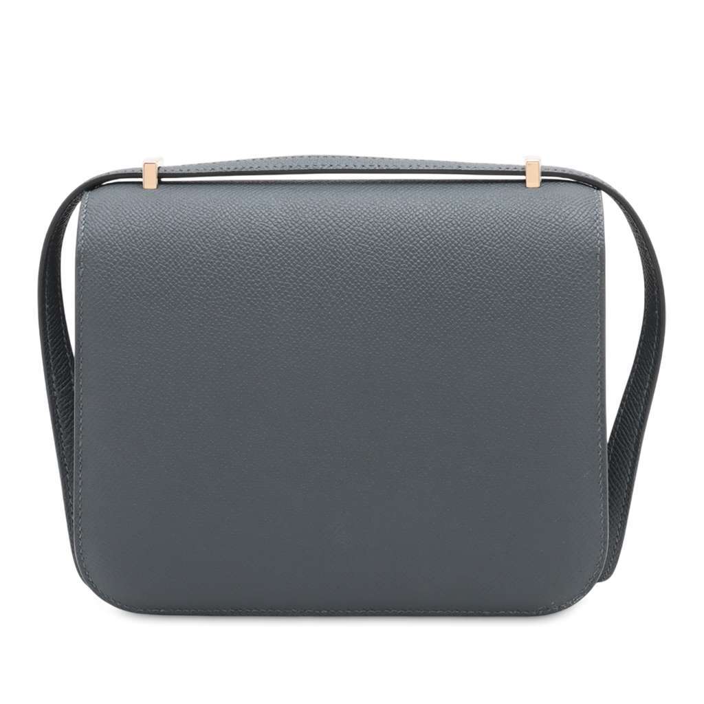 Hermès Mini Epsom Constance III 18 Grey Leather Good condition - Back View