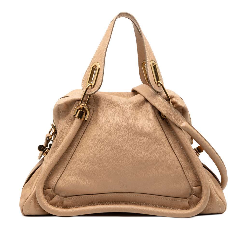 Chloé Medium Leather Paraty Satchel Brown Leather Good condition - Front View