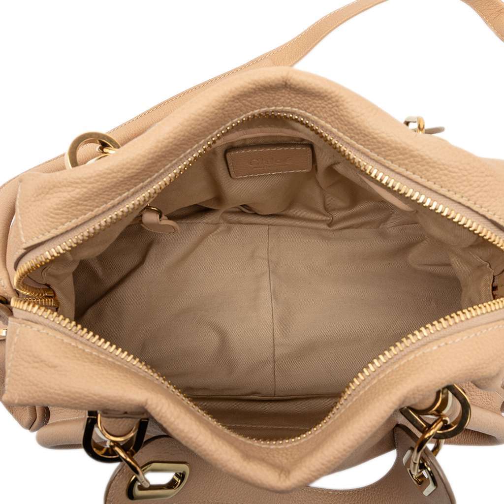Chloé Medium Leather Paraty Satchel Brown Leather Good condition - Model View
