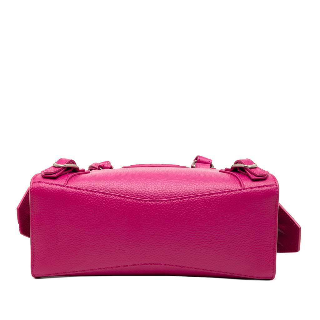 Balenciaga Mini Grained Calfskin Motocross Neo Classic City Satchel Pink Leather Very good - Inside View