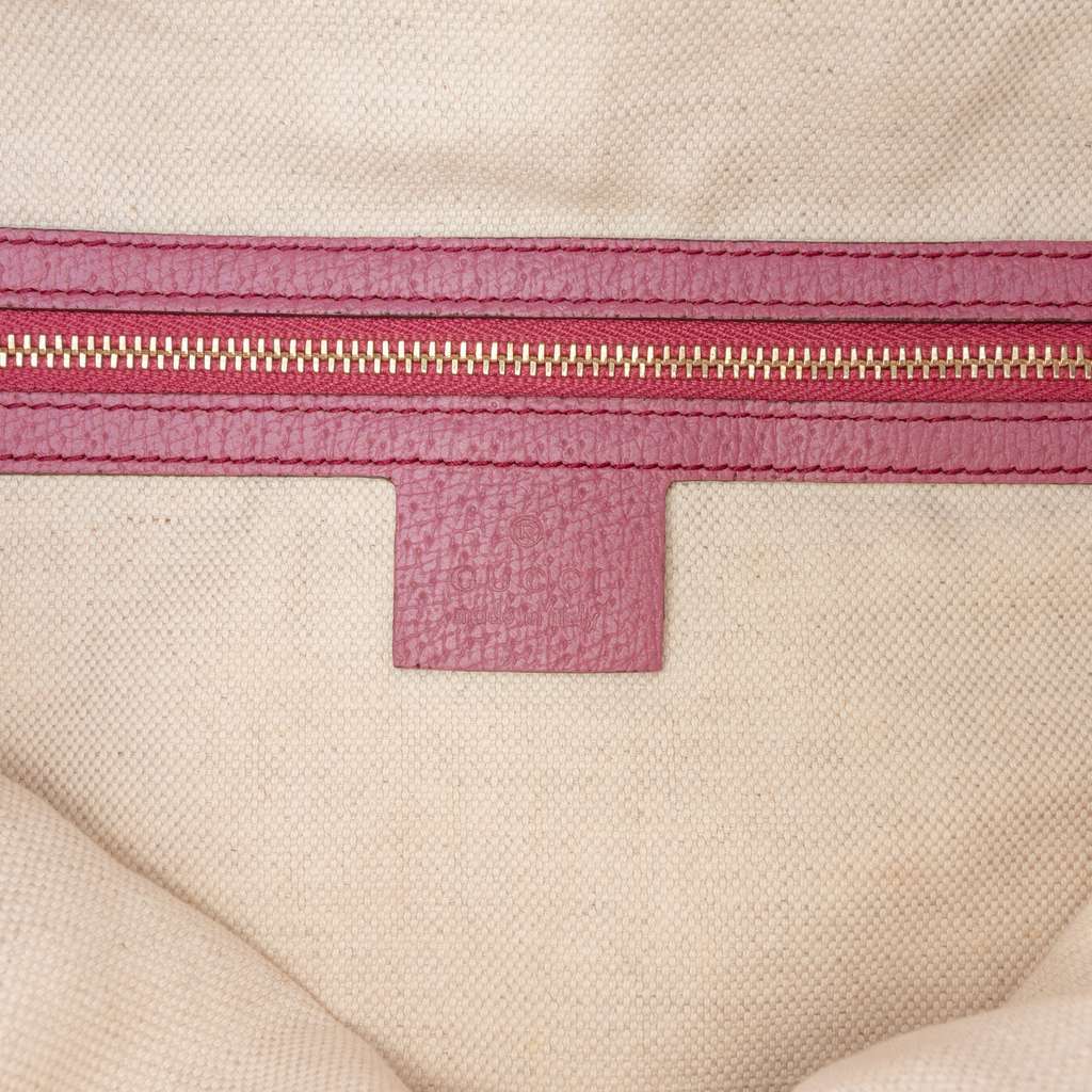 Gucci Medium GG Canvas Bree Satchel Brown Canvas Good - Box View
