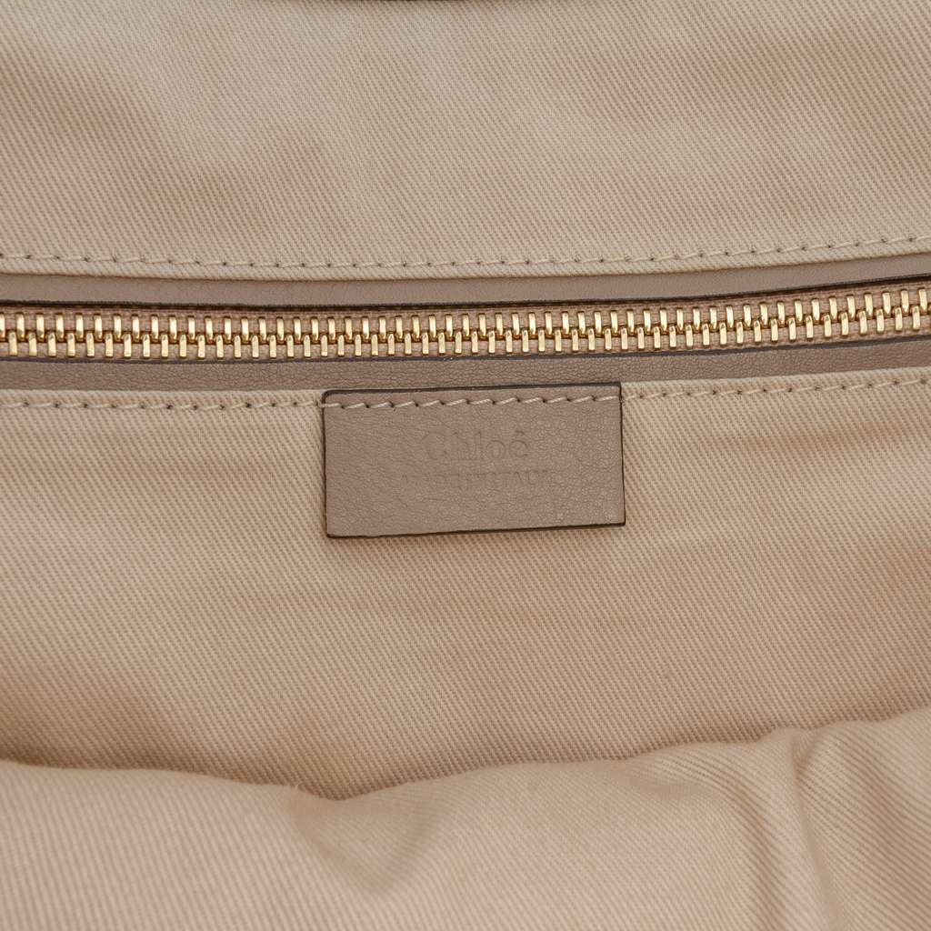 Chloé Medium Calfskin and Suede Owen Satchel Grey Leather Good condition - Box View