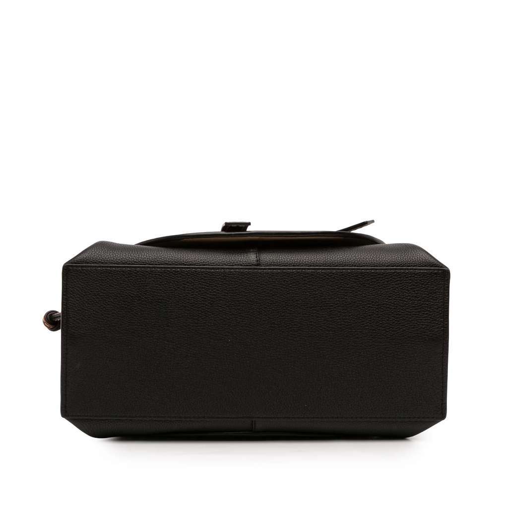 Loewe Small Leather Gate Top Handle Satchel Black Leather Good - Inside View