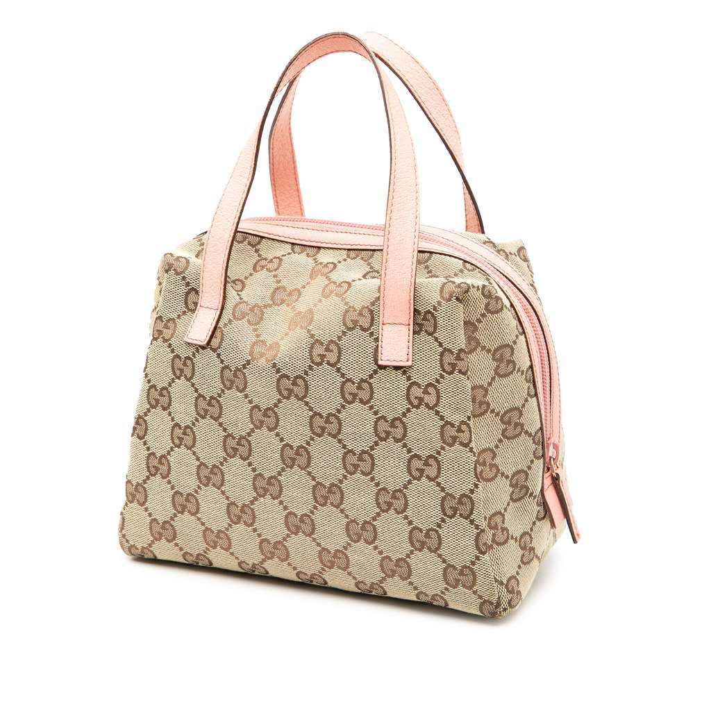 Gucci Mini GG Canvas Balthus Tofu Bag Brown Canvas Very good condition - Back View