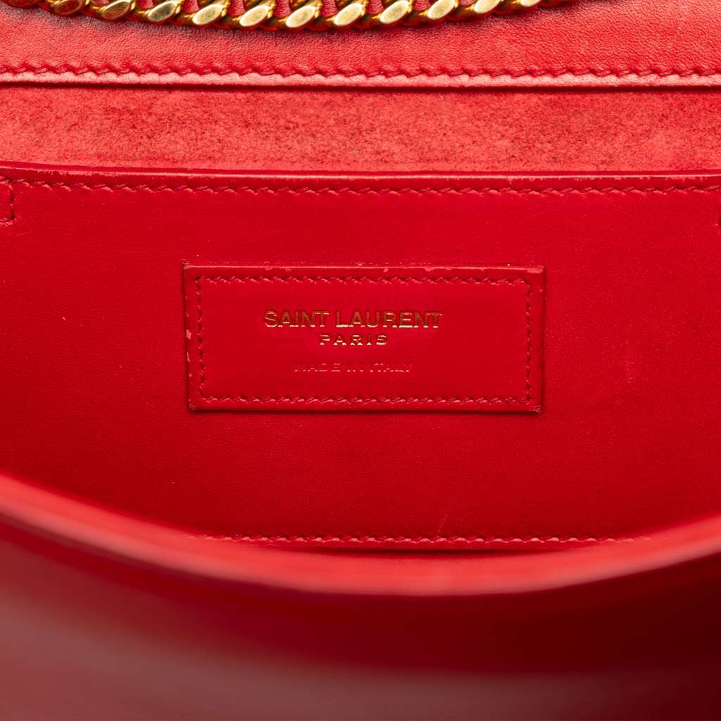 Saint Laurent Medium Smooth Calfskin Classic Monogram Kate Tassel Crossbody Red Leather Good - Box View