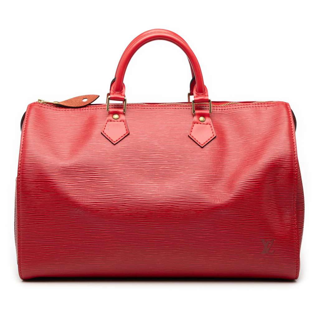 Louis Vuitton Epi Speedy 35 Red Leather Good condition - Front View