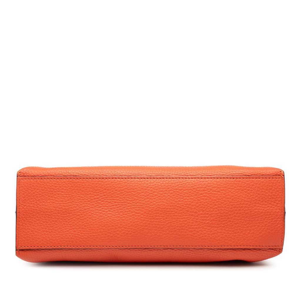 Gucci Small Leather Bamboo Daily Satchel Orange Leather Very good - Inside View