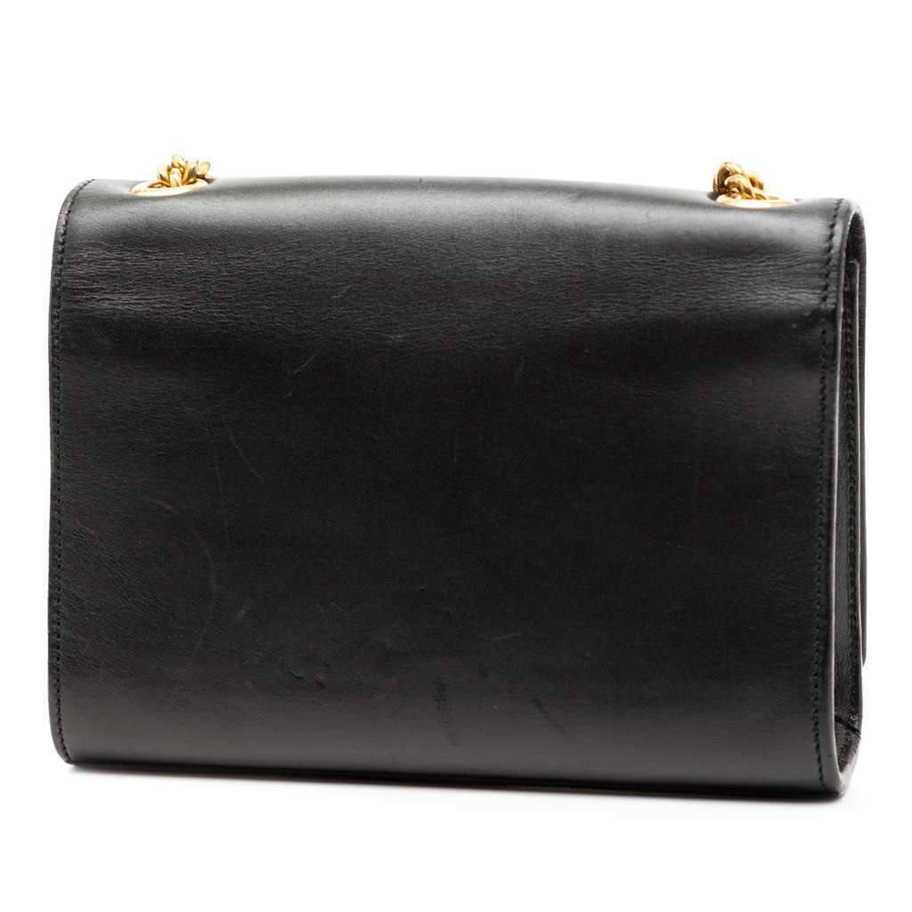 Saint Laurent Small Smooth Calfskin Monogram Kate Tassel Crossbody Black Leather Very good - Back View