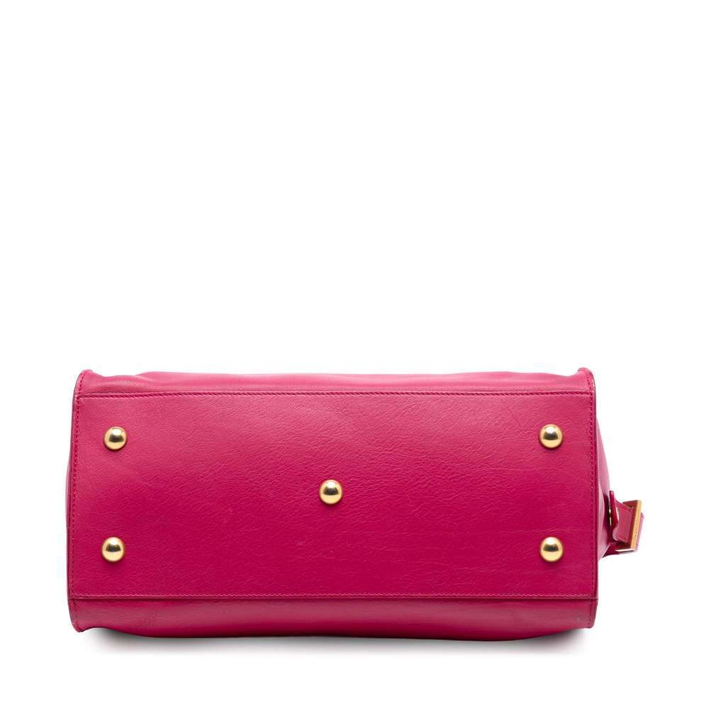 Saint Laurent Small Calfskin Cabas Chyc Satchel Pink Leather Very good - Inside View