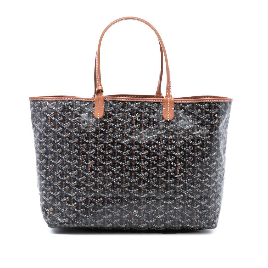 Goyard Goyardine Saint Louis PM Black Canvas Very good condition - Front View