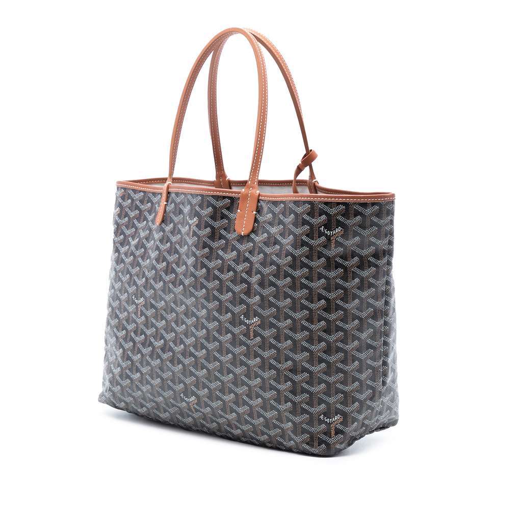 Goyard Goyardine Saint Louis PM Black Canvas Very good condition - Back View